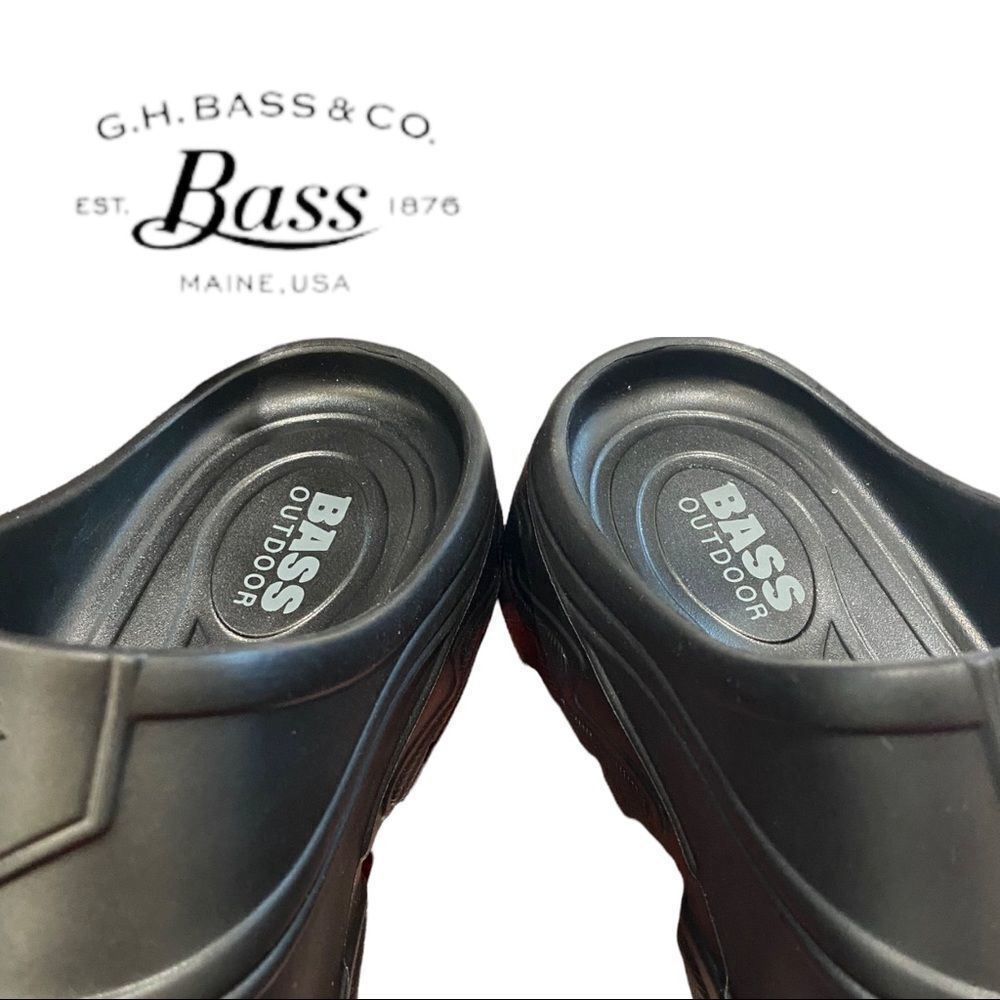 NEW G.H. Bass & Co. Women's Black Slide Field Mules Clogs - Picture 5 of 7